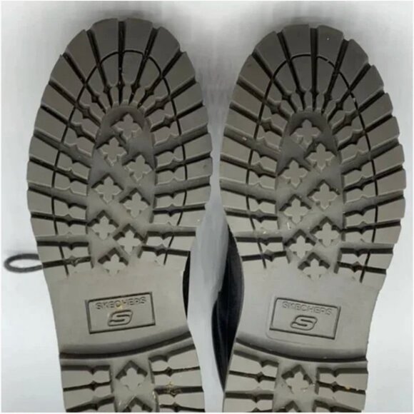 Skechers Combat Boots Sergeants - Verdict Chick Black Size 8 - Picture 6 of 8